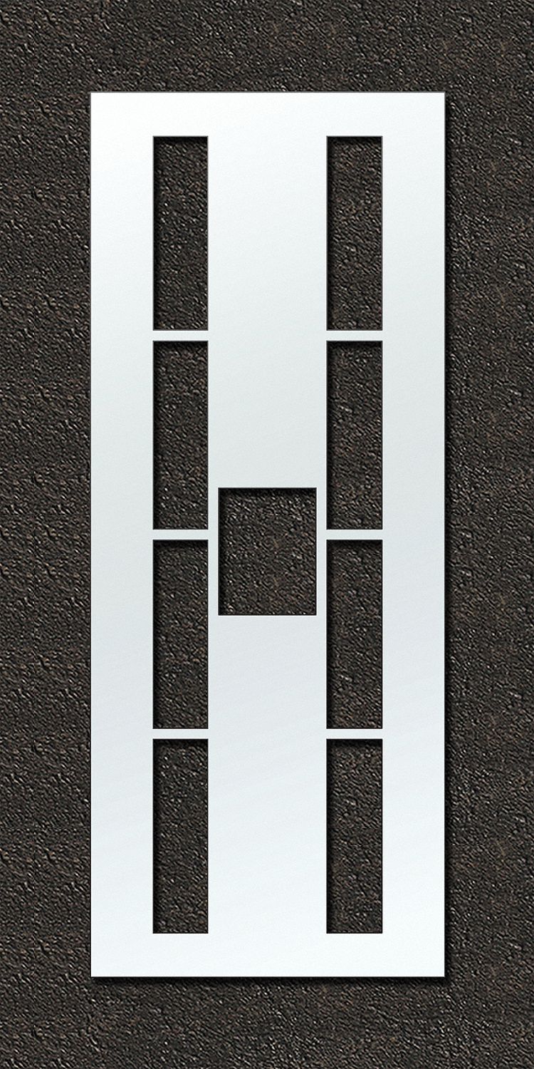 Individual Stencil: H, 48 in Overall Wd, 120 in Overall Ht, 0.125 in Thick, Polyethylene, 0.13 in
