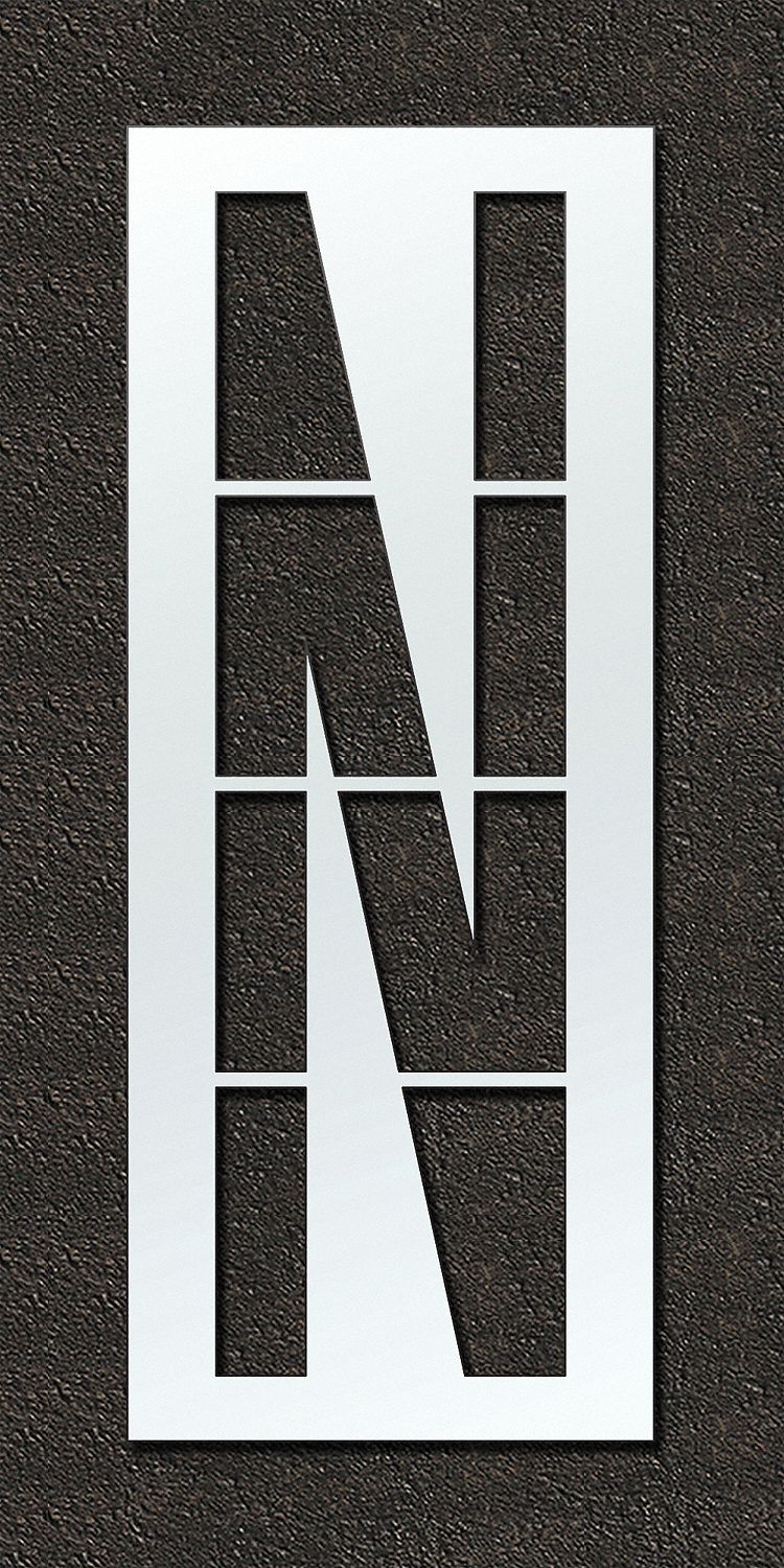 Individual Stencil: 48 in Overall Wd, 120 in Overall Ht, 0.125 in Thick, Polyethylene, 0.13 in