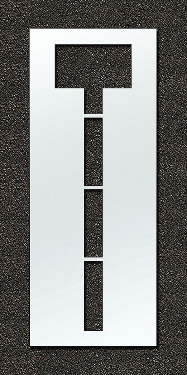 Individual Stencil: T, 48 in Overall Wd, 120 in Overall Ht, 0.125 in Thick, Polyethylene, 0.13 in