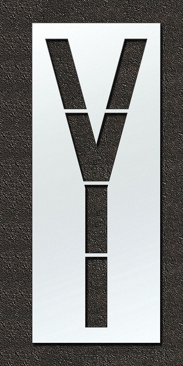 Individual Stencil: Stencil Character, 48 in Overall Wd, 120 in Overall Ht, 0.125 in Thick, 0.13 in