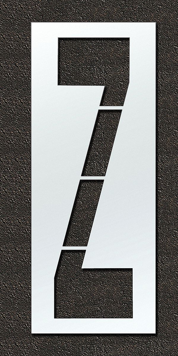 Individual Stencil: Z, 48 in Overall Wd, 120 in Overall Ht, 0.125 in Thick, Polyethylene, 0.13 in