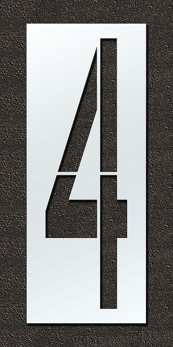 Individual Stencil: 4, 48 in Overall Wd, 120 in Overall Ht, 0.125 in Thick, Polyethylene, 0.13 in