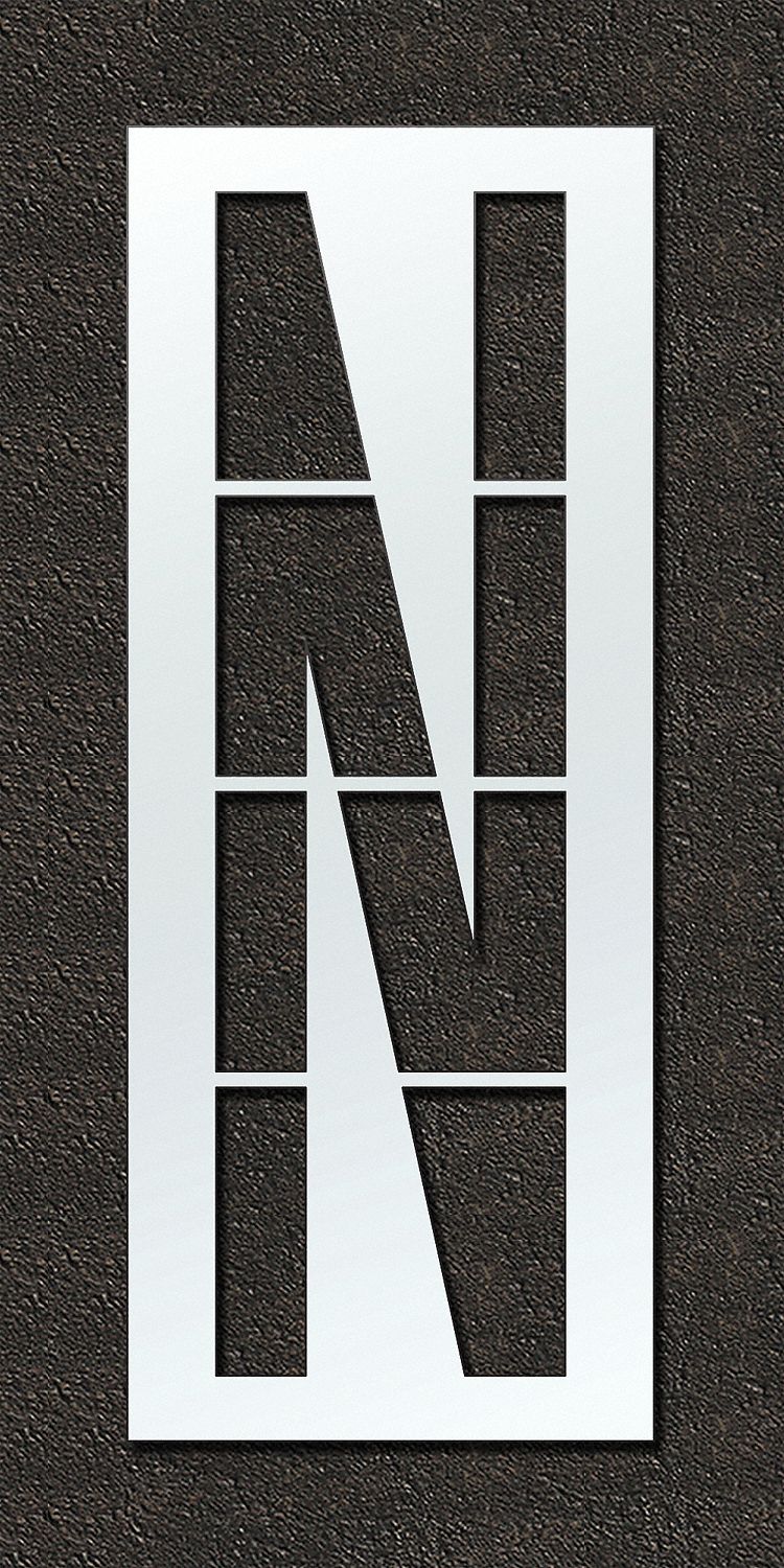 Individual Stencil: 48 in Overall Wd, 132 in Overall Ht, 0.13 in Thick, 0.13 in