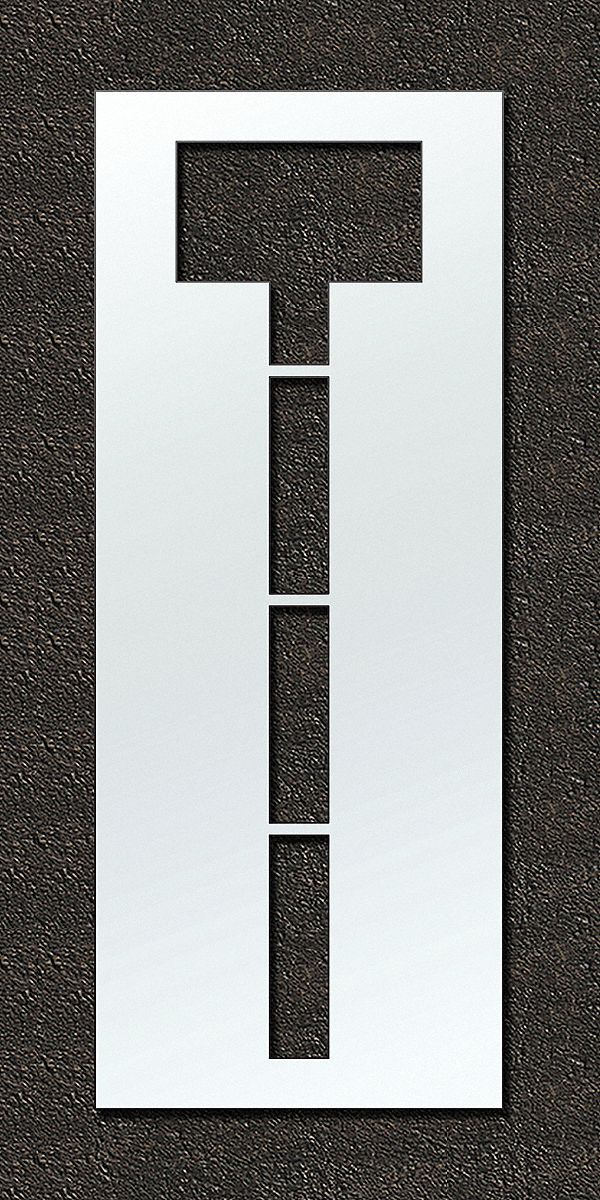 Individual Stencil: T, 48 in Overall Wd, 132 in Overall Ht, 0.13 in Thick, 0.13 in