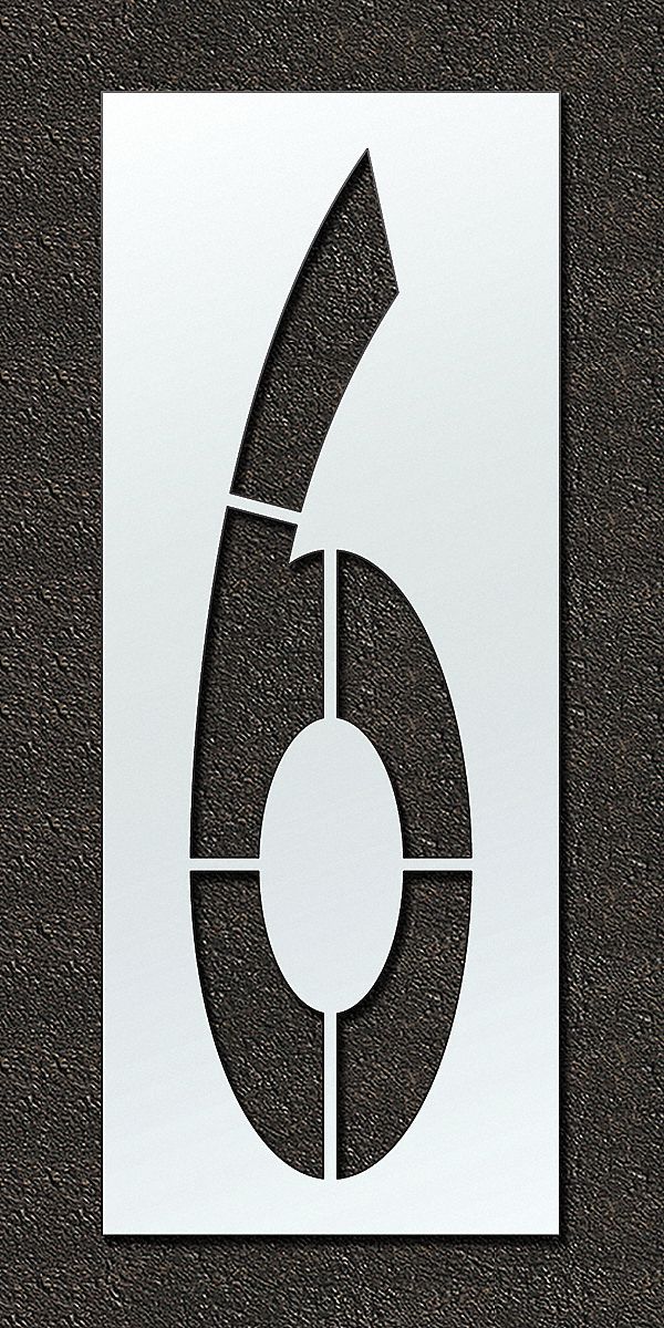 Individual Stencil: 6, 48 in Overall Wd, 132 in Overall Ht, 0.13 in Thick, 0.13 in