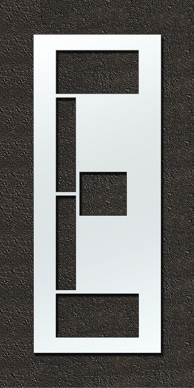 Individual Stencil: E, 48 in Overall Wd, 156 in Overall Ht, 0.13 in Thick, 0.13 in