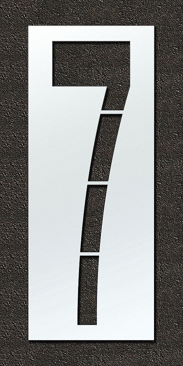 Individual Stencil: 7, 48 in Overall Wd, 156 in Overall Ht, 0.13 in Thick, 0.13 in