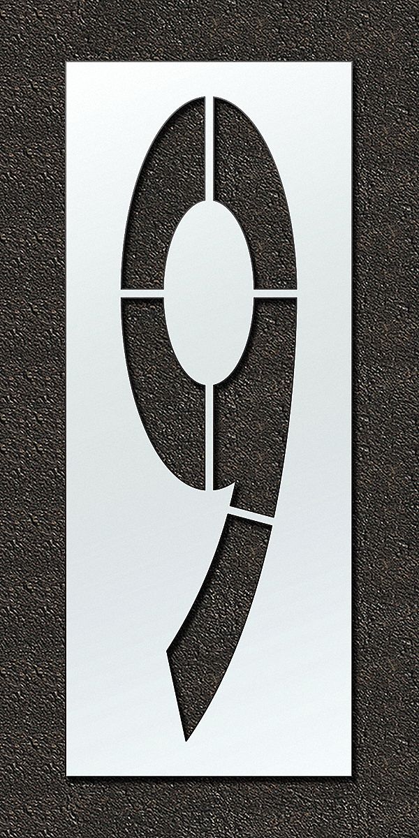 Individual Stencil: 9, 48 in Overall Wd, 156 in Overall Ht, 0.13 in Thick, 0.13 in