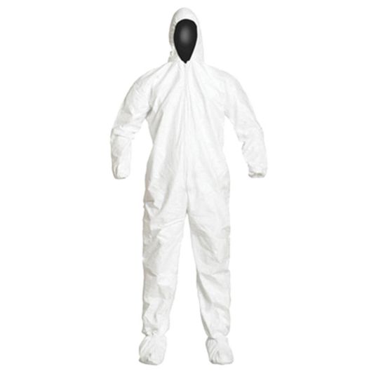 DUPONT Collared Disposable Coveralls, Cleanroom Class ISO 6 (Class