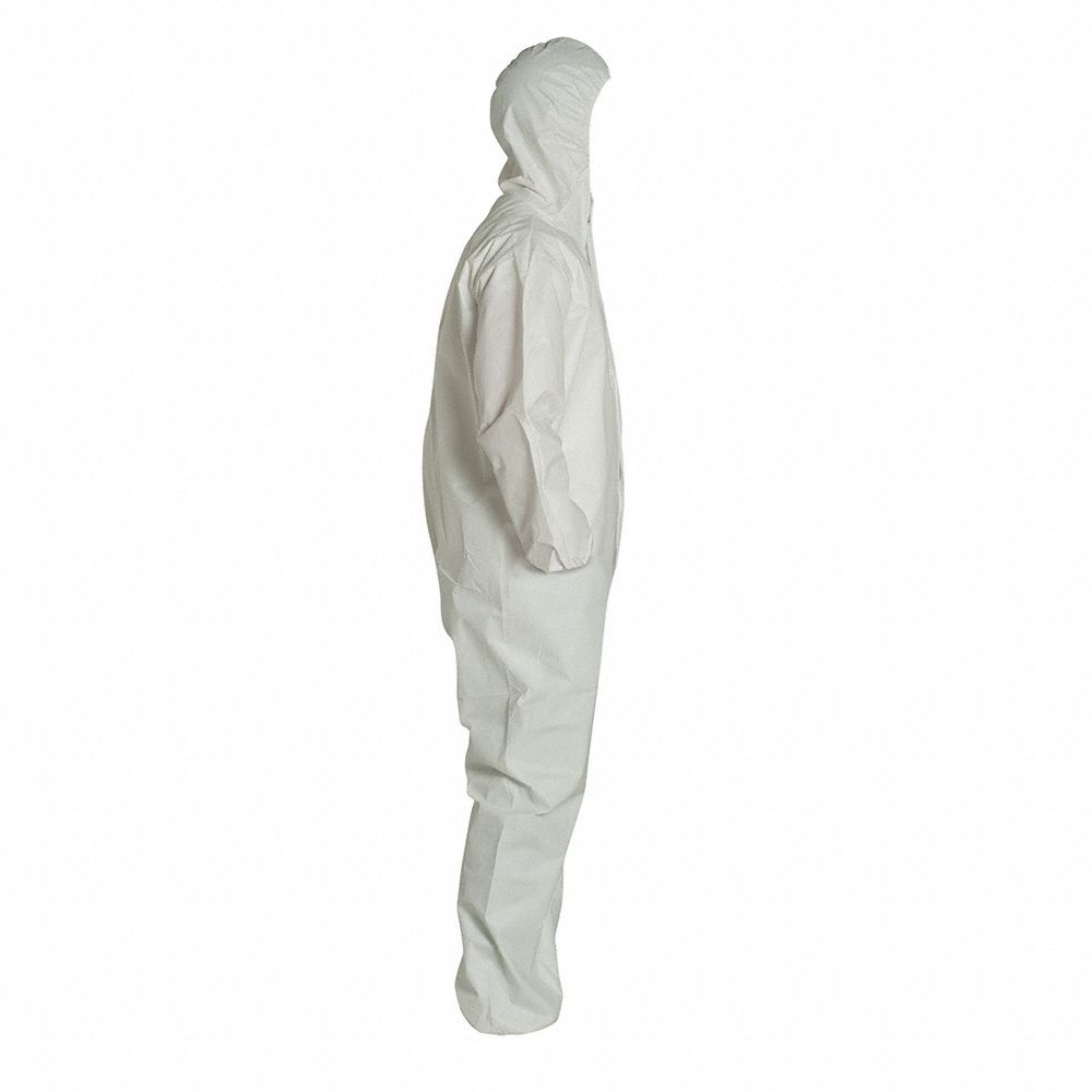 DUPONT NG127SWH3X0025NP Hooded Proshield 60 Coverall,White,Elastic,3XL,PK25 