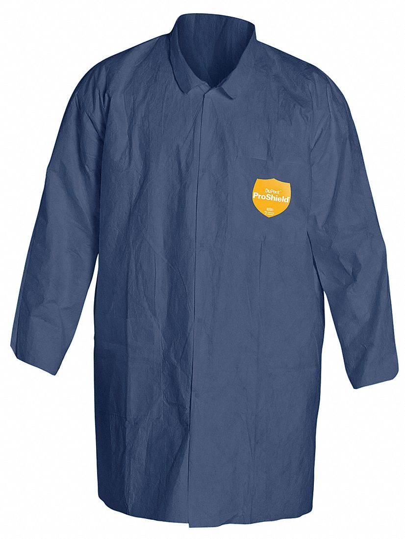 Disposable Lab Coat, S, Blue, PK 30 Grainger