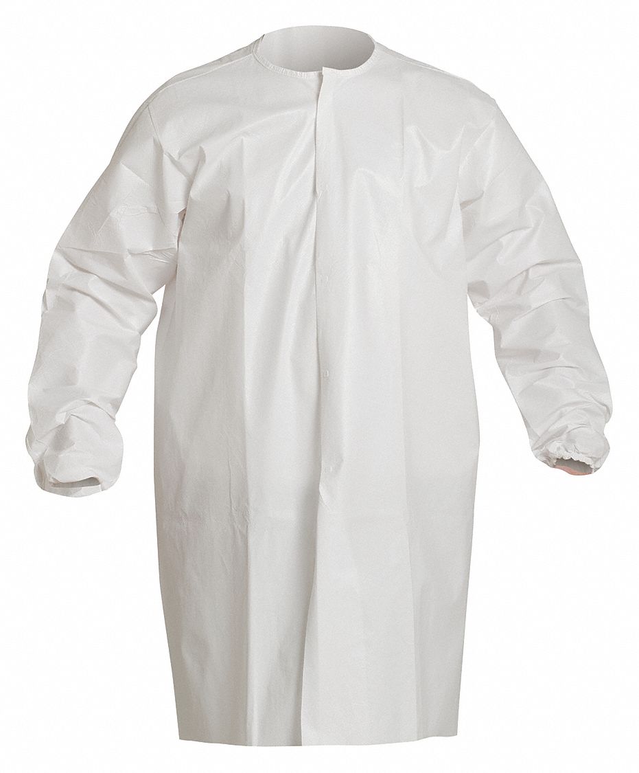 DISPOSABLE LAB FROCK,SZ 2XL,PK4