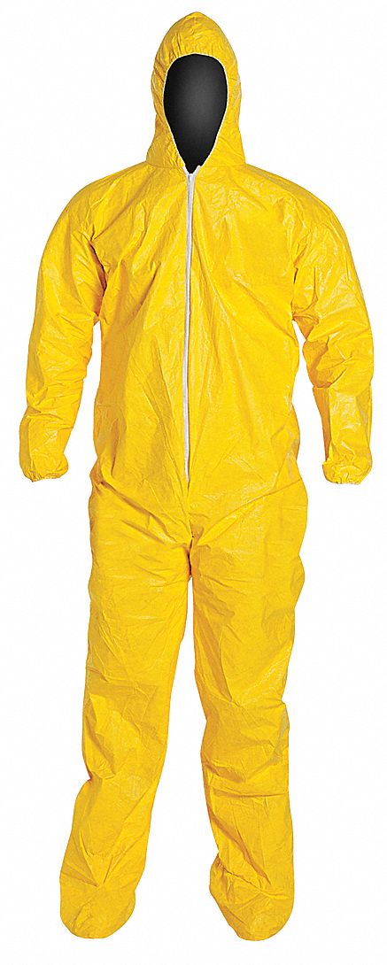 Hooded Chemical Resistant Coveralls, PK 12 - Grainger