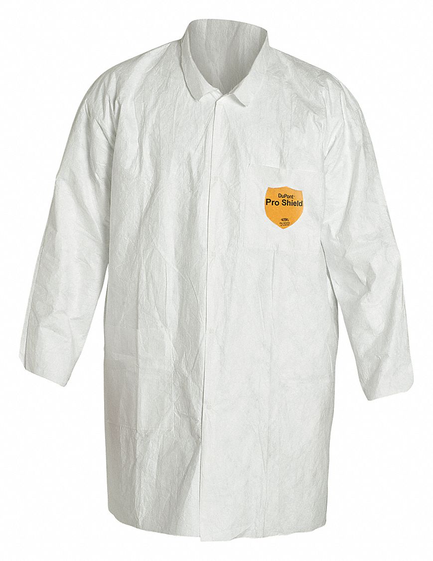 Disposable Lab Coat, 7XL, White, PK 30 Grainger