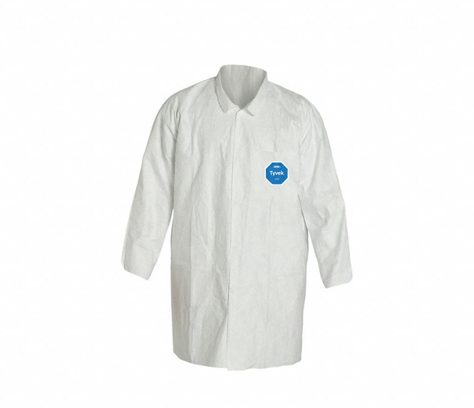 DUPONT Bata de Laboratorio Desechable Blanco Polietileno Talla XG Batas de Laboratorio