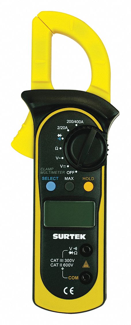 FLUKE Multímetro de Gancho 400A 600V Tenaza 1 1/8 pulg , 1 5/16 pulg -  Multímetros de Gancho - 28A822