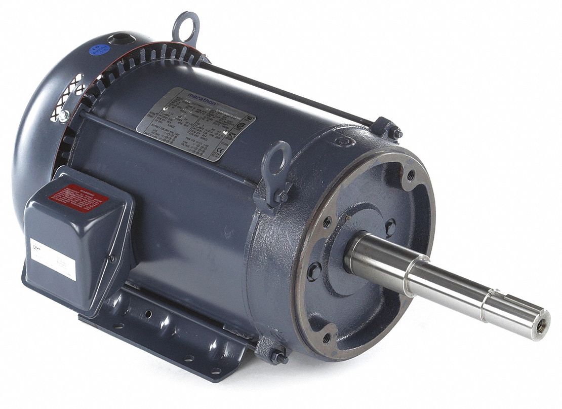 MARATHON MOTORS CloseCoupled Pump Motor, 7 1/2 HP, 3Phase, 9.5 in, Nameplate RPM 3,520, 213JP
