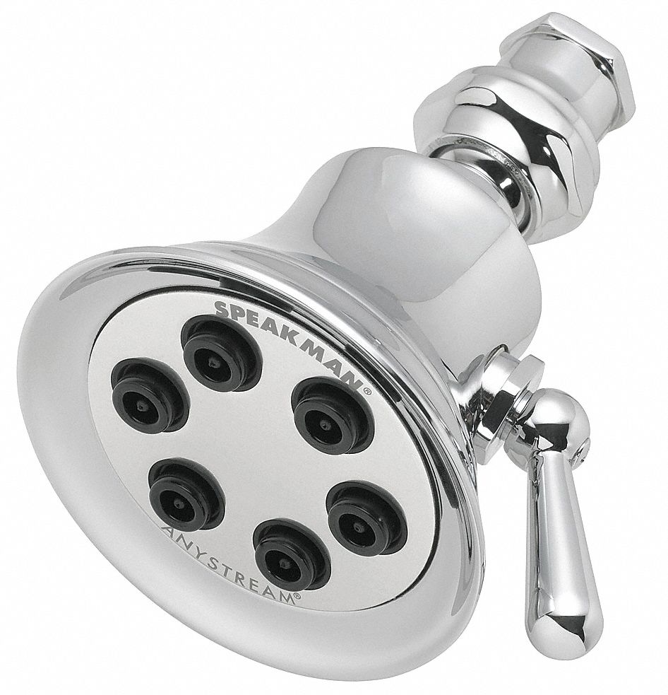 SHOWERHEAD: SPEAKMAN, RETRO S-2254, 2.5 GPM FIXED, POLISHED CHROME FINISH