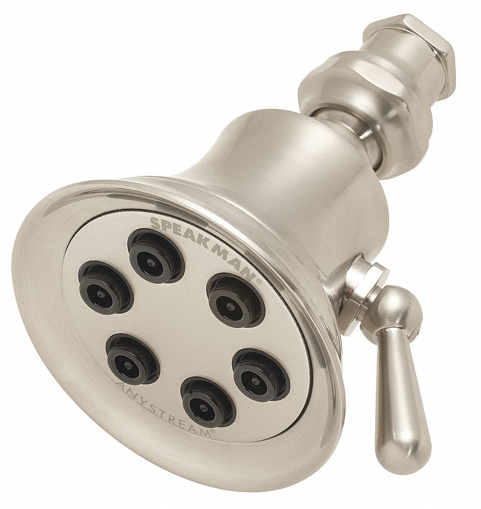 Fixed Showerhead: Retro S-2254, 2.5 gpm Fixed Showerhead Flow Rate, Brass, Multi, Combo