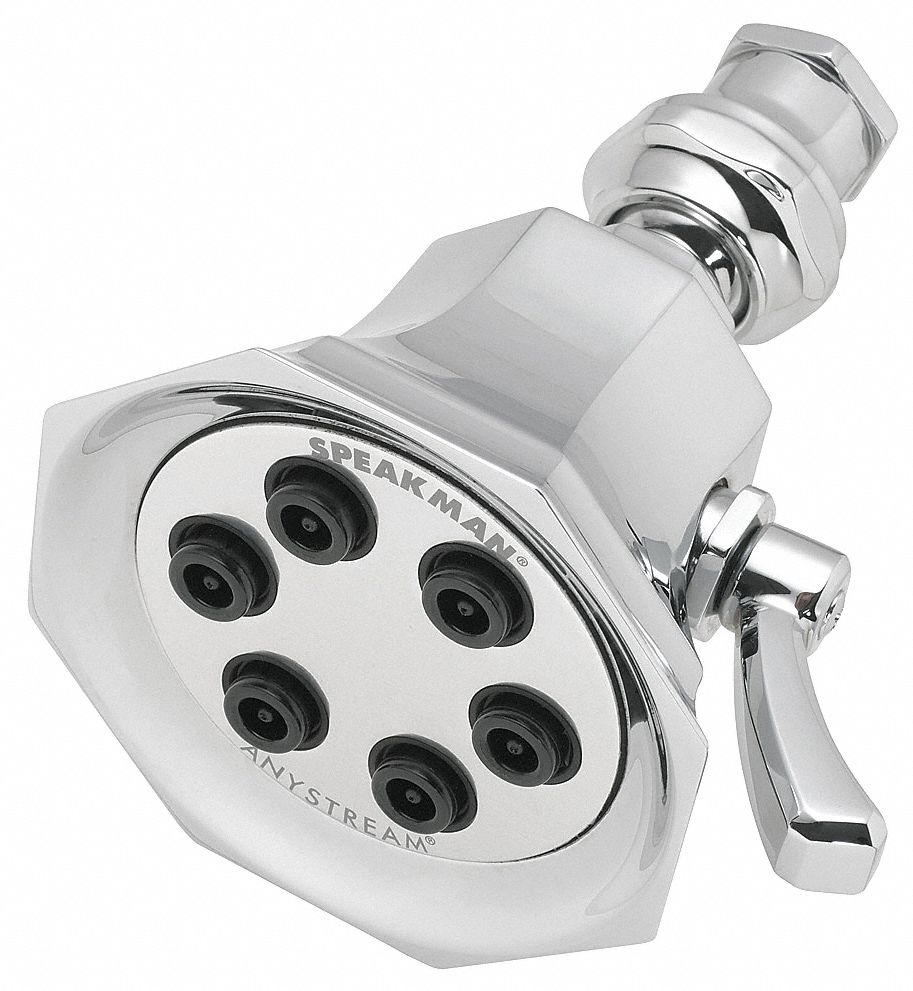 Fixed Showerhead: Vintage S-2255, 2.5 gpm Fixed Showerhead Flow Rate, Brass, Multi, Combo