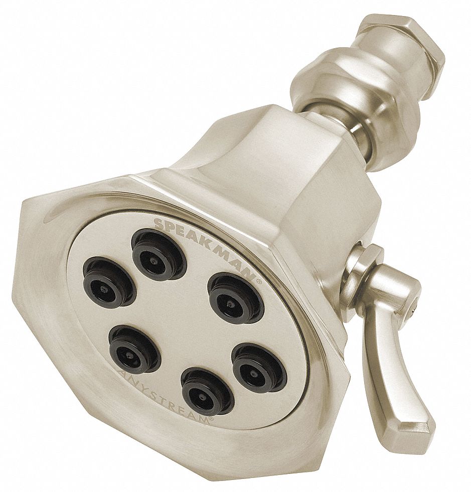 Fixed Showerhead: Vintage S-2255, 2.5 gpm Fixed Showerhead Flow Rate, Brass, Multi