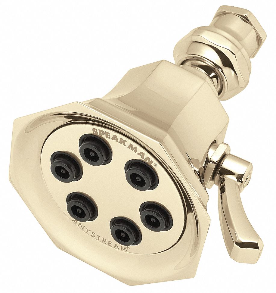 Fixed Showerhead: Vintage S-2255, 2.5 gpm Fixed Showerhead Flow Rate, Brass, Multi, Combo