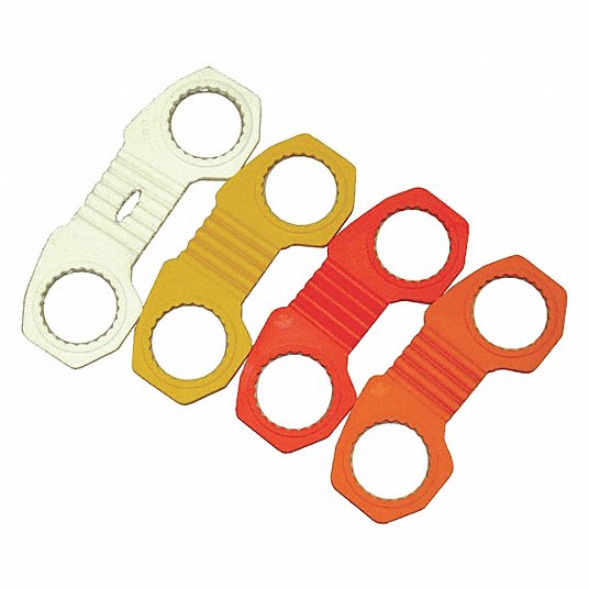 Lug Lock: 4.096 in Overall Lg, Plastic, Orange, 300°F Max. Temp.