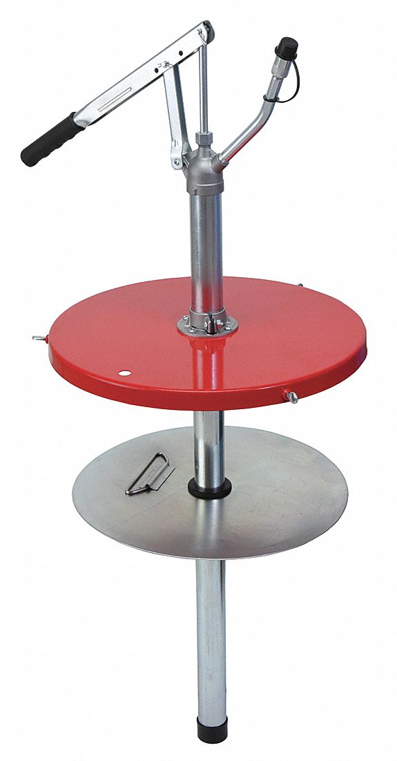 HAND PUMP, LEVER, FITS 120 LB CONTAINER, 120 LB FOR CONTAINER SIZE, 1 OZ PER STROKE, 30 IN
