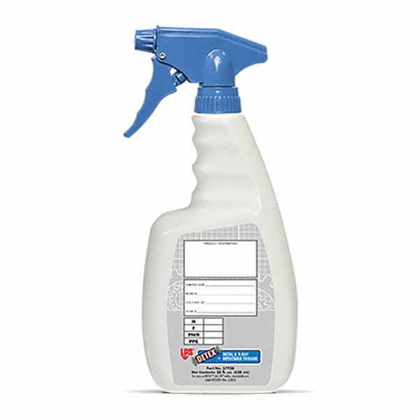 Trigger Spray Bottle: 28 oz Container Capacity, Stream, White, Blue, 6 3/4 in Dip Tube Lg, Viton