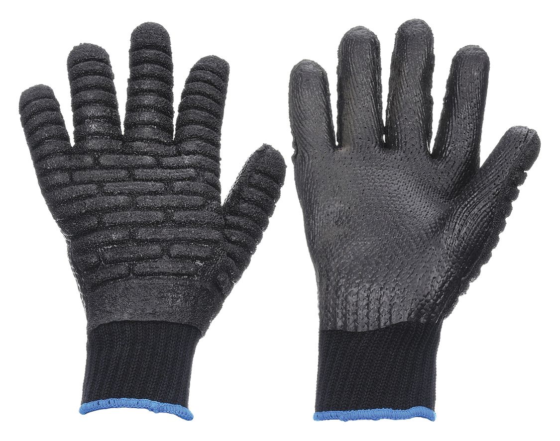 BLACKMAXX HEAVY HITTER COATED GLOVES, ANTI-VIBRATION, M, NYLON KNIT COATED