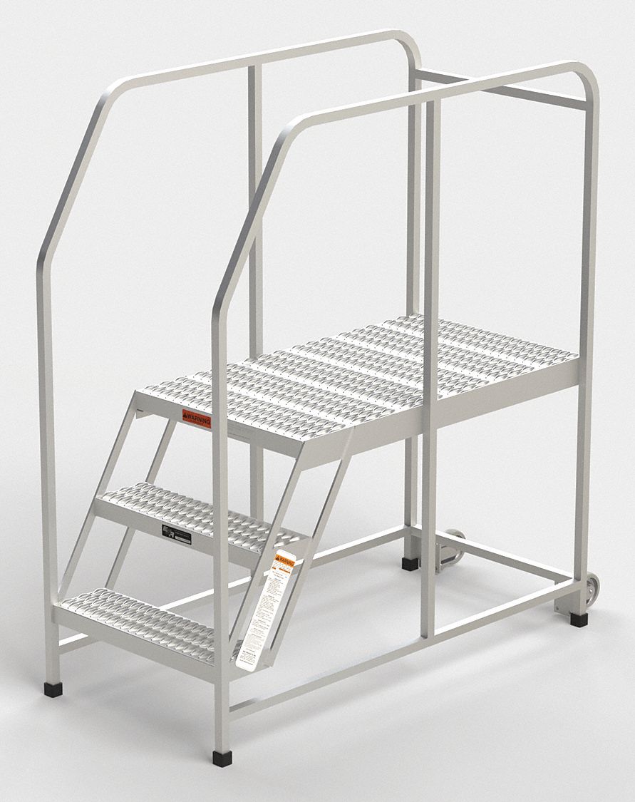 EGA, 2.5 ft Platform Ht - Max, 24 in x 42 in, Mobile Work Platform ...