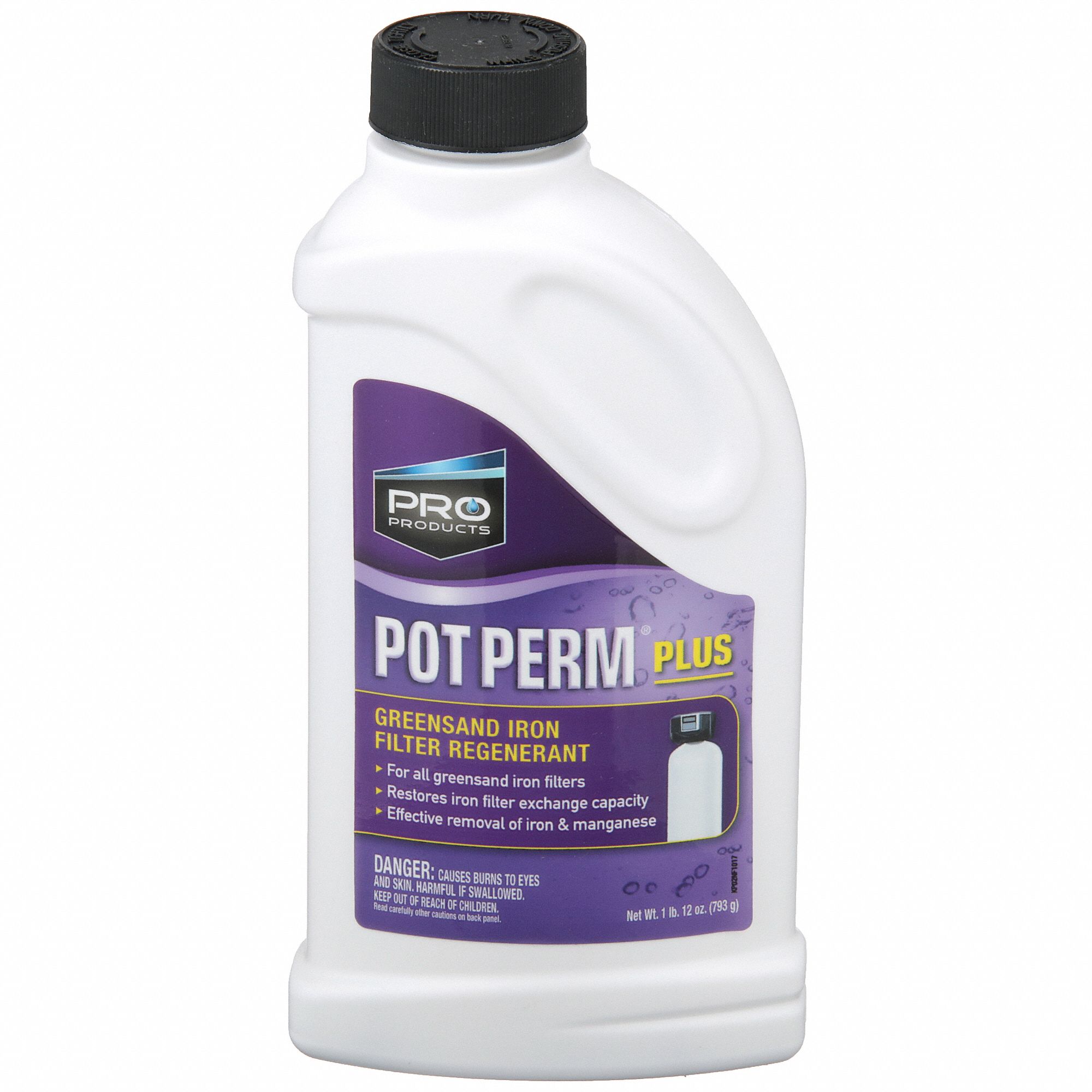 Potassium Permanganate: Removes Iron/Manganese, Bottle, 28 oz