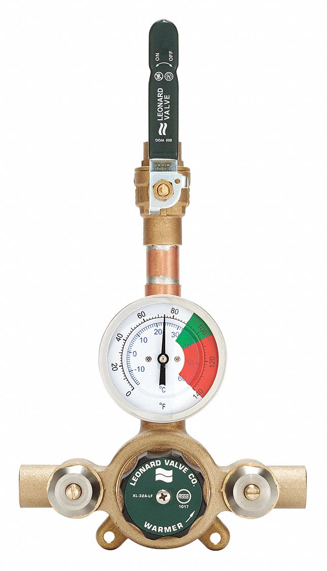 Thermostatic Mixing Valve: 3/4 in Inlet Connection Size, 3/4 in Outlet Connection Size