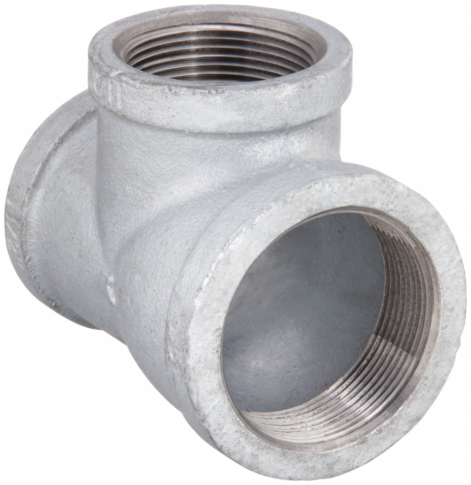 REDUCING TEE: MALLEABLE IRON, 2 IN X 1½ IN X 1½ IN, NPT X NPT X NPT, CLASS 150