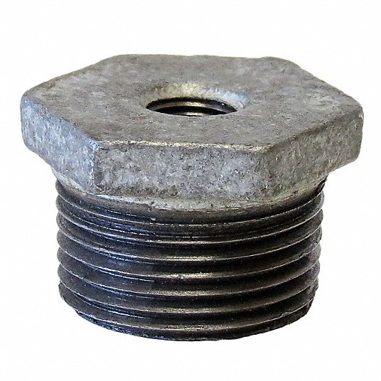 1/2" x 1/4" BLACK MALLEABLE IRON HEX BUSHING reducer reducing fitting pipe npt 