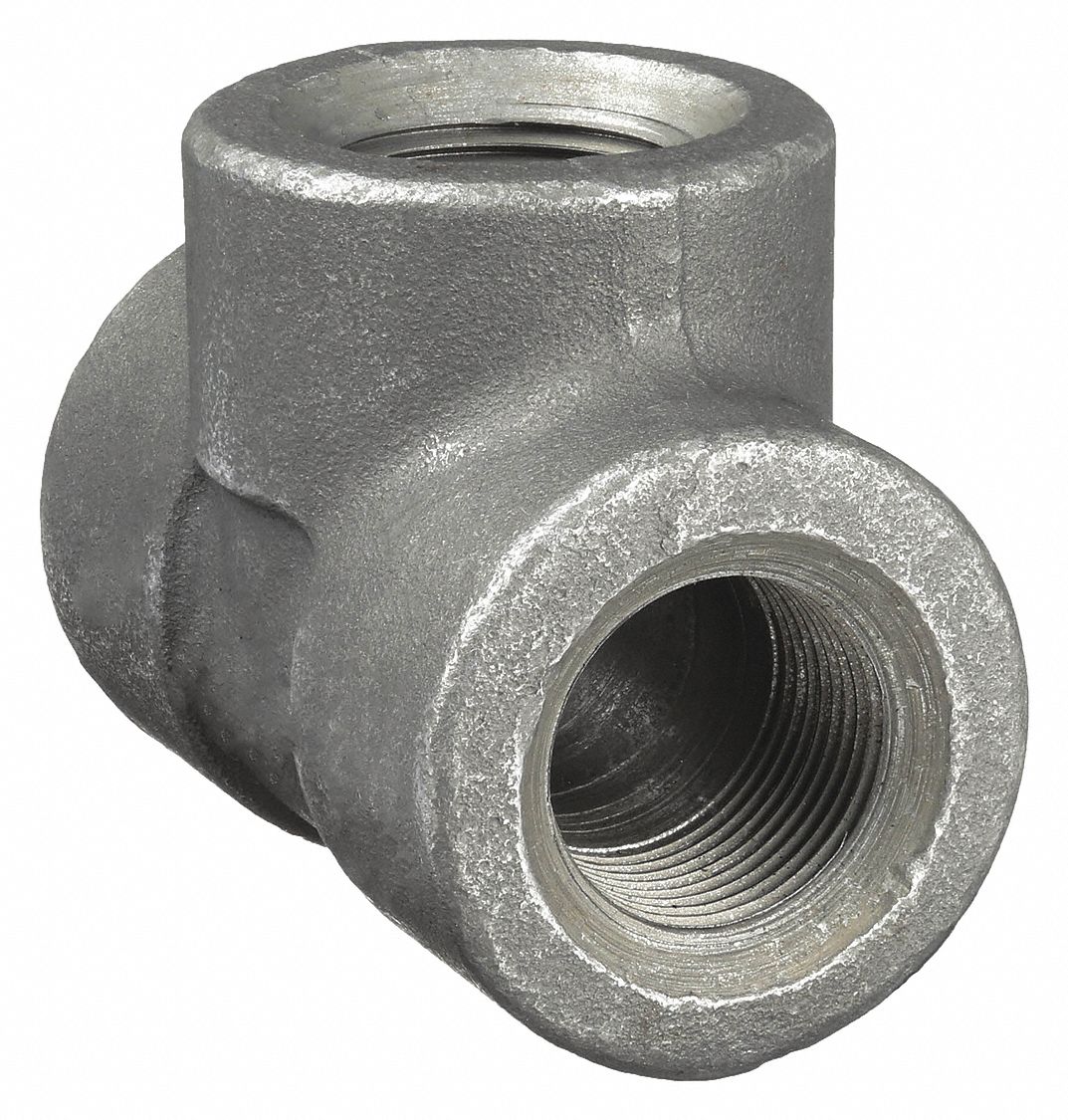 TEE: FORGED STEEL, ⅛ IN X ⅛ IN X ⅛ IN FITTING, FEMALE NPT X FEMALE NPT X FEMALE NPT