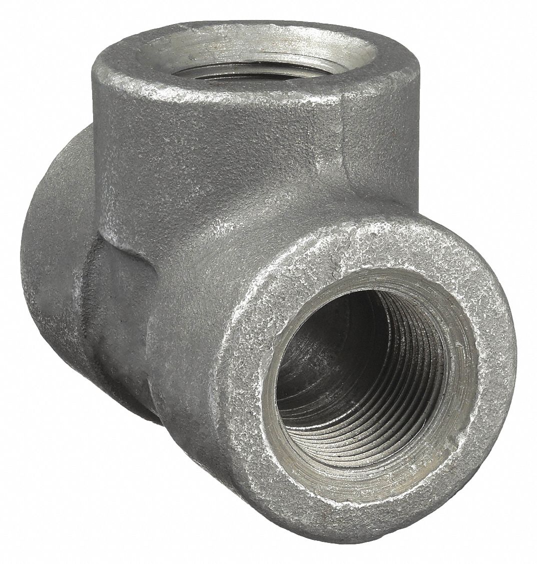 TEE: FORGED STEEL, 1½ IN X 1½ IN X 1½ IN FITTING PIPE SIZE, CLASS 3000