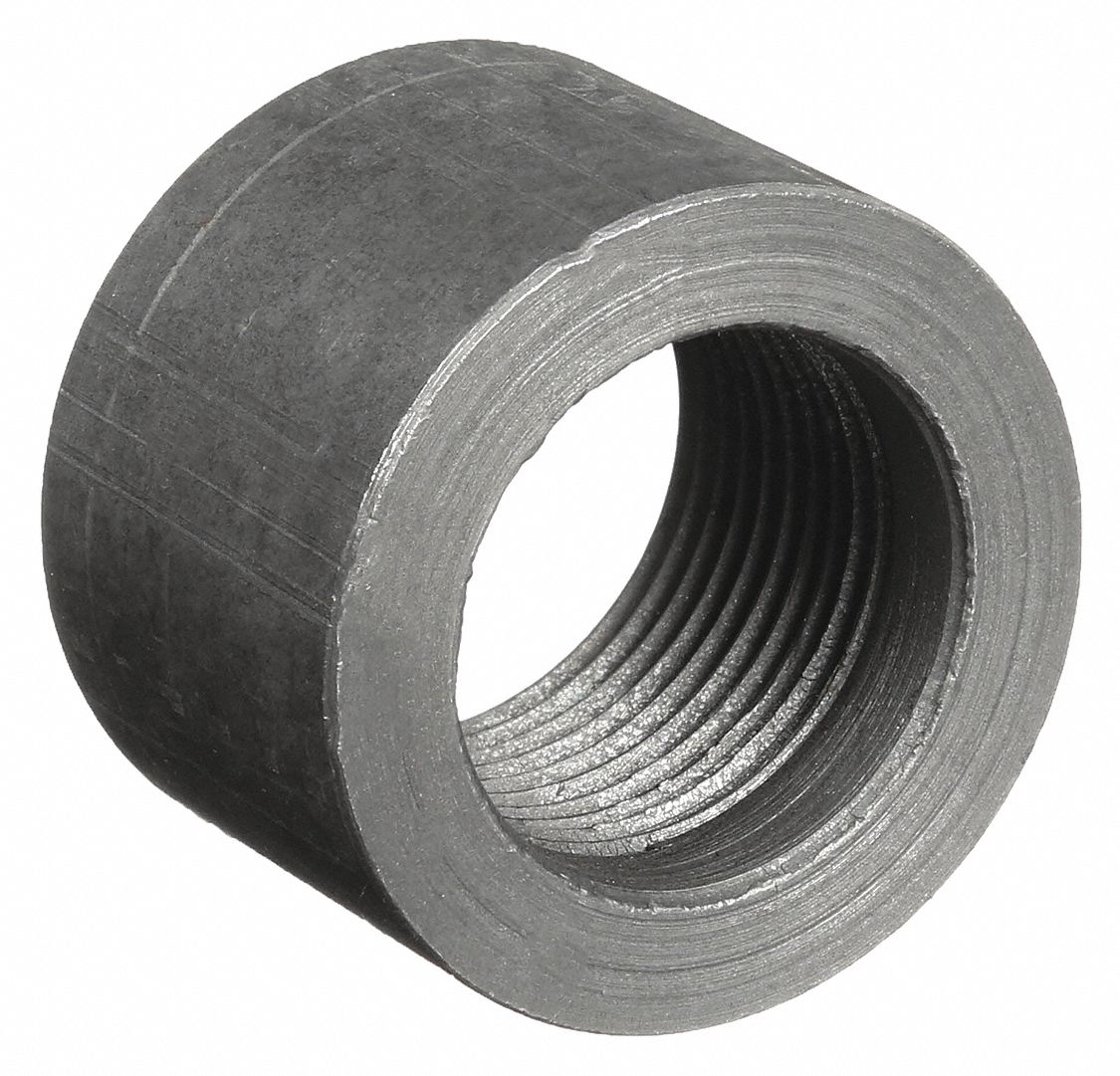 HALF COUPLING: FORGED STEEL, ½ IN X ½ IN FITTING, FEMALE NPT X FEMALE NPT, CLASS 3000