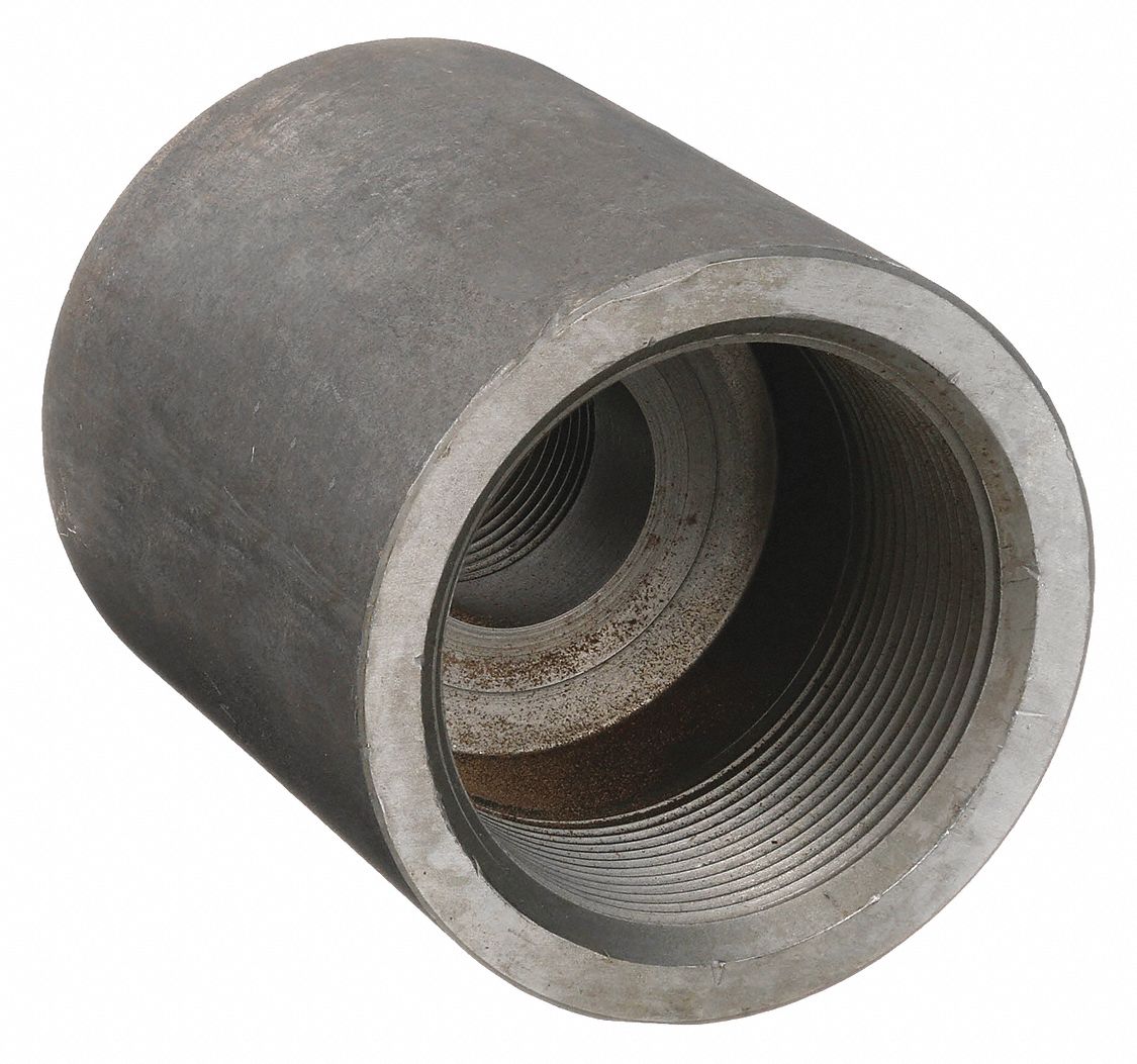 REDUCING COUPLING: FORGED STEEL, ½ IN X ¼ IN FITTING, FEMALE NPT X FEMALE NPT