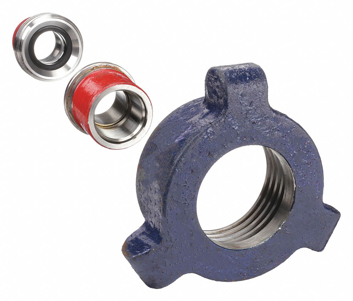 Wing Union Lug: Malleable Iron, 4 in x 4 in Fitting Pipe Size, Female NPT x Female NPT