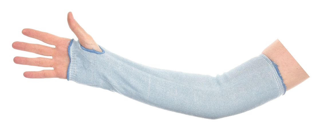 CUT-RESISTANT SLEEVE, ANSI/ISEA CUT LEVEL 2, BLUE, THUMBHOLE, 24 IN