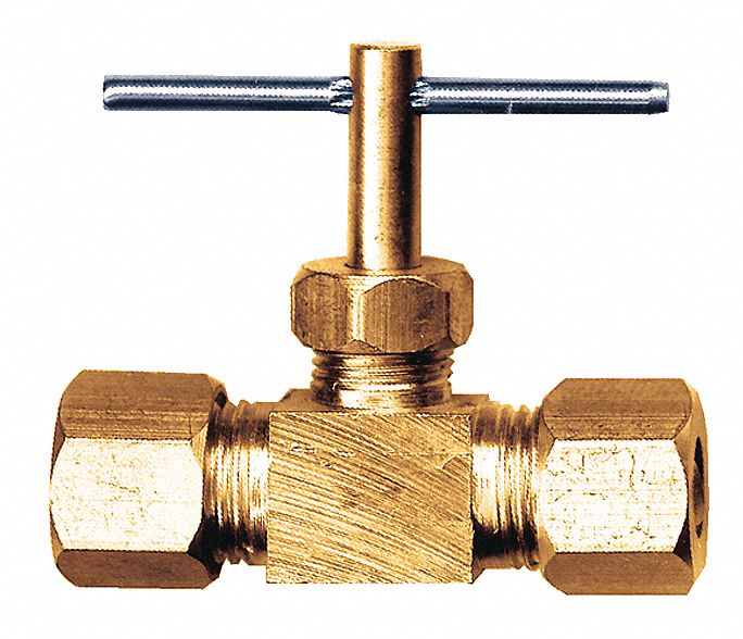 COMPRESSION UNION, LEAD-FREE BRASS, COMPRESSION UNION, NEEDLE VALVE, 3/8 IN