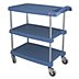 Utility Carts with Antimicrobial Lipped Plastic Shelves