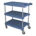 Utility Carts with Antimicrobial Lipped Plastic Shelves