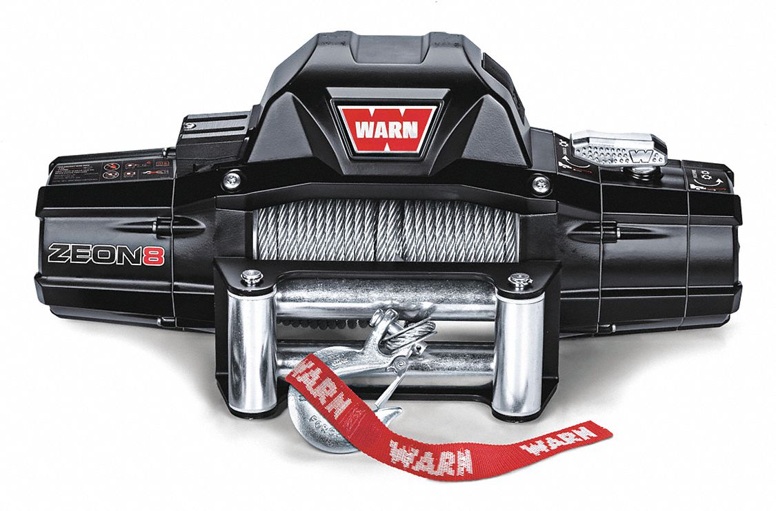 WARN 12V DC Pulling Electric Winch with 6.3 fpm and 8,000 lb 1st Layer