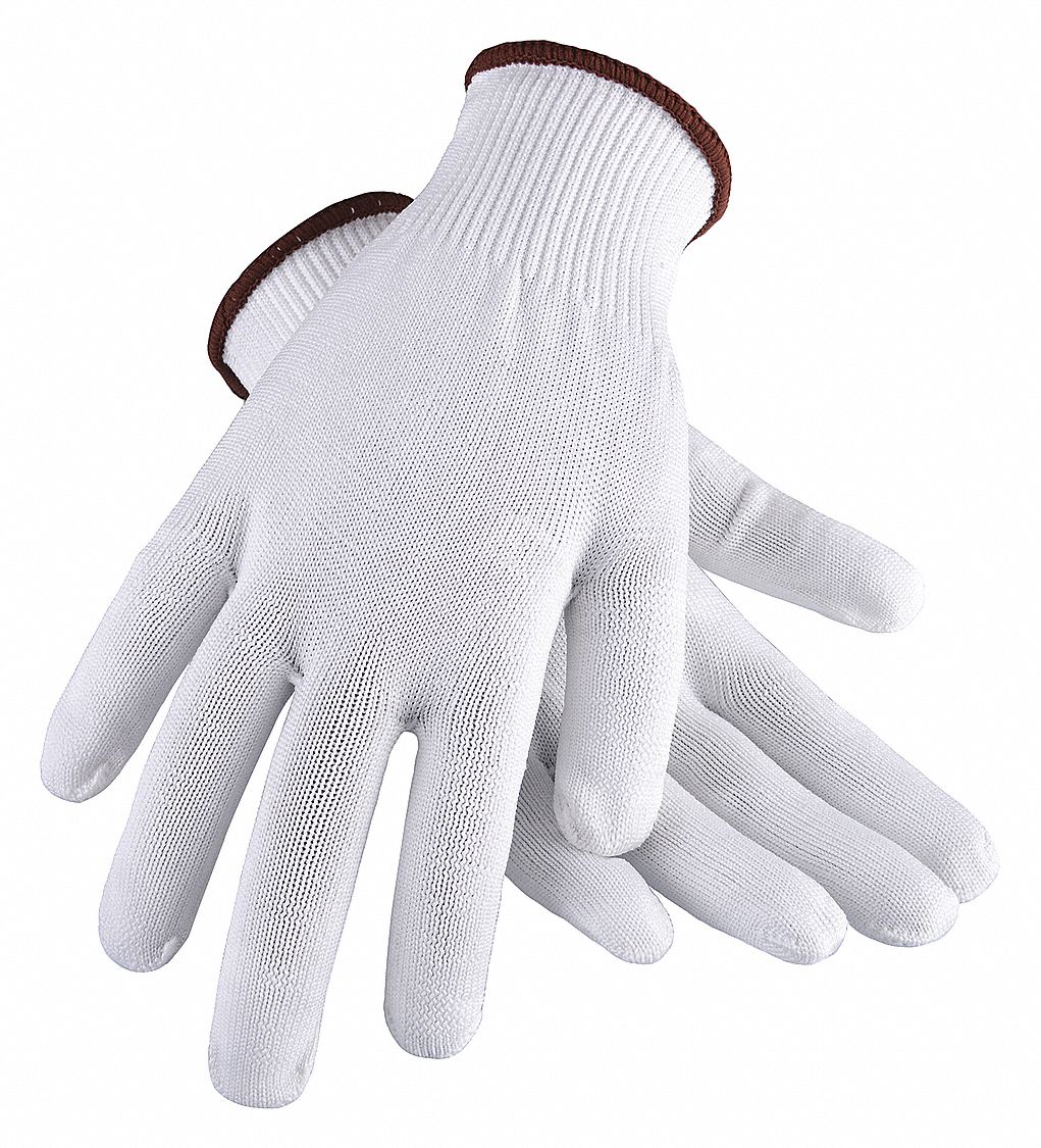 white knit gloves