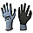 COATED GLOVES, S (7), ANSI CUT LEVEL A2, DIPPED PALM, LATEX, 10 GA, ROUGH, GREY