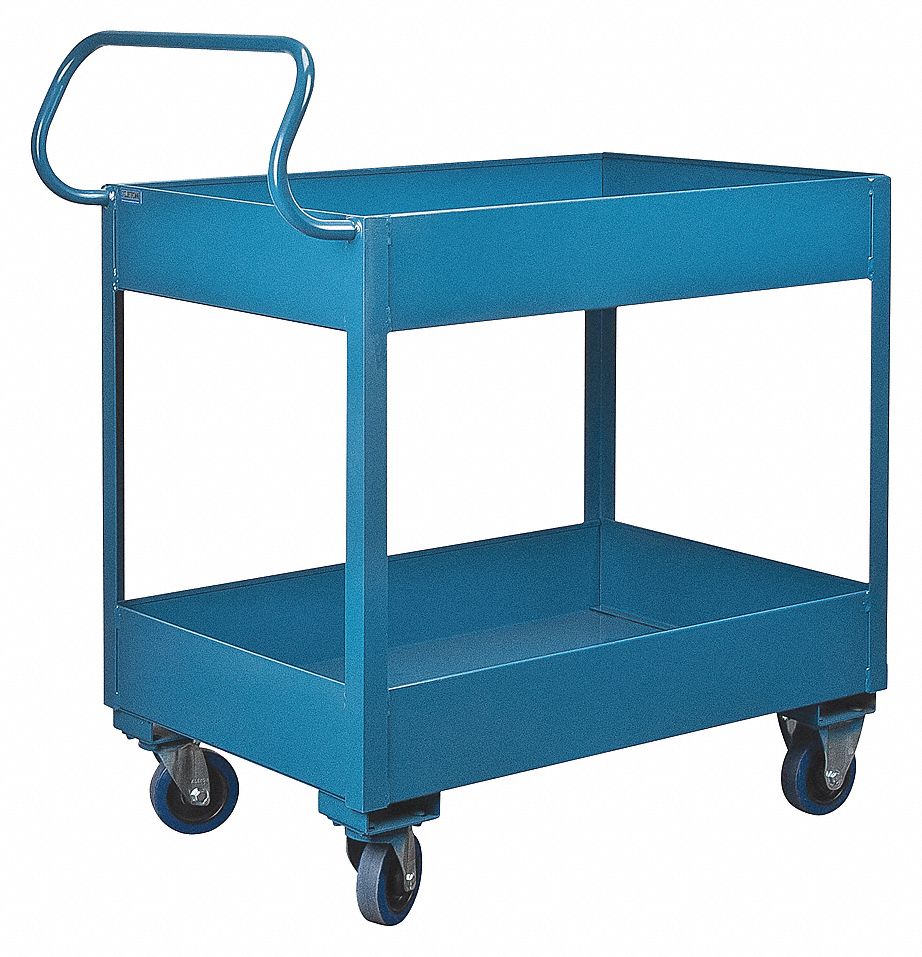 CHARIOT UTILITAIRE SOUDÉ,1 000 LB,BLEU,42 X 24 X 47 PO,AC DE CALIBRE 14