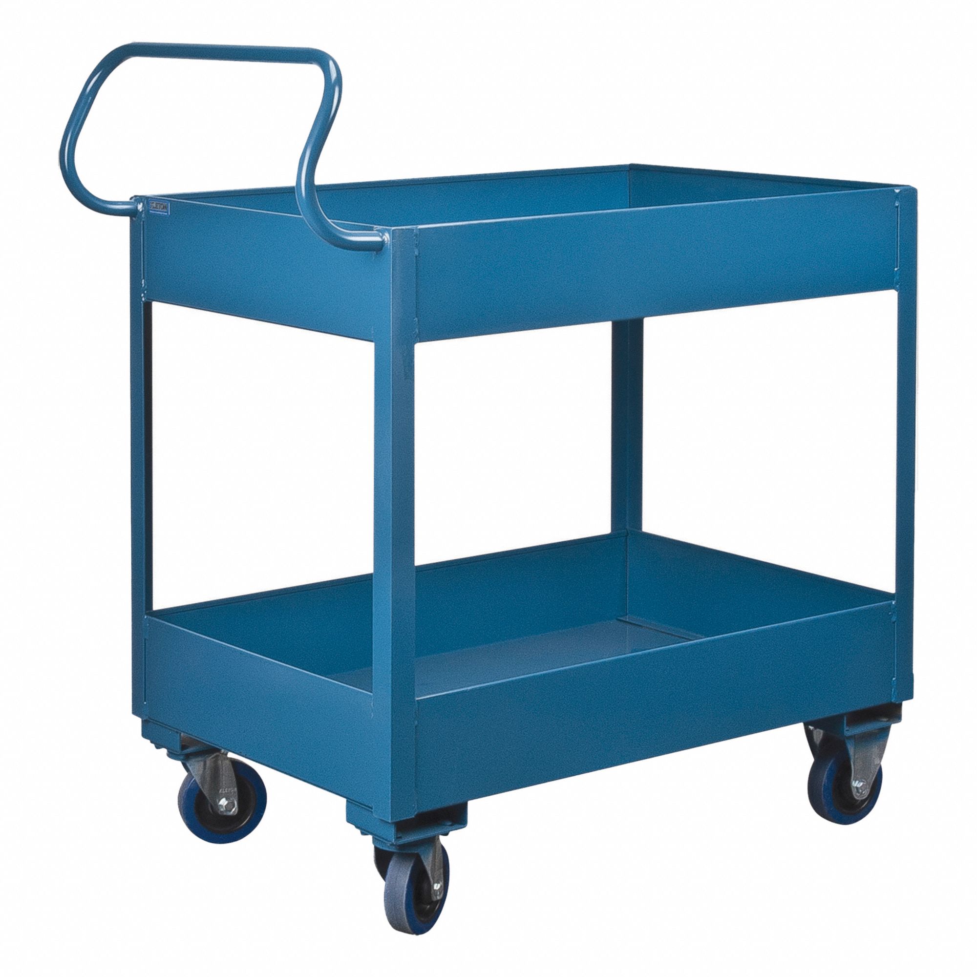 WELDED UTILITY CART, 1000 LBS, BLUE, 42 X 24 X 47 IN, 14 GAUGE STEEL