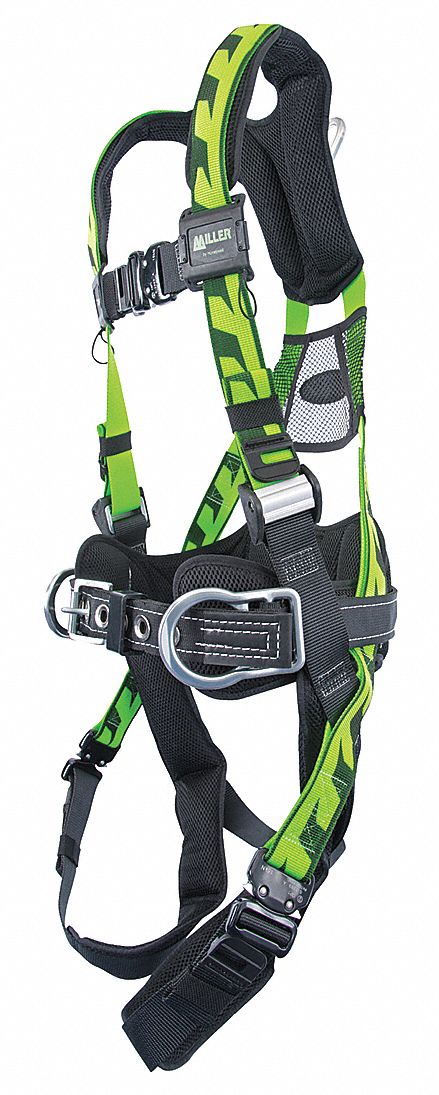 Full Body Harness: Positioning, Vest Harness, Quick-Connect / Quick-Connect, Cam, L/XL, Belt